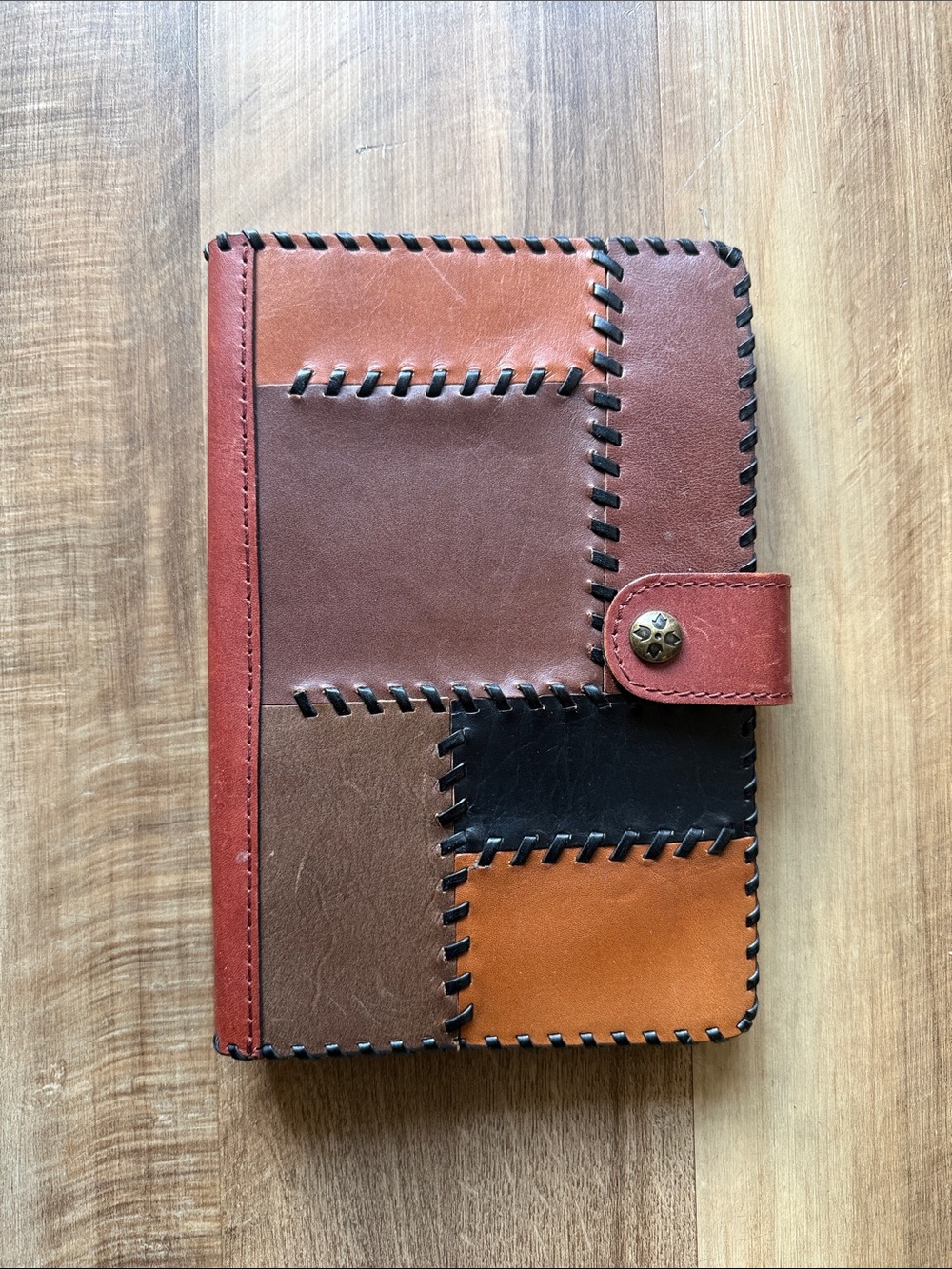 Patricia Nash Patchwork Leather Agenda Planner Organizer | Boho Rustic Journal